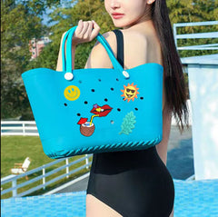 Lckaey summer-ready accessory adds personality to rubber beach bags