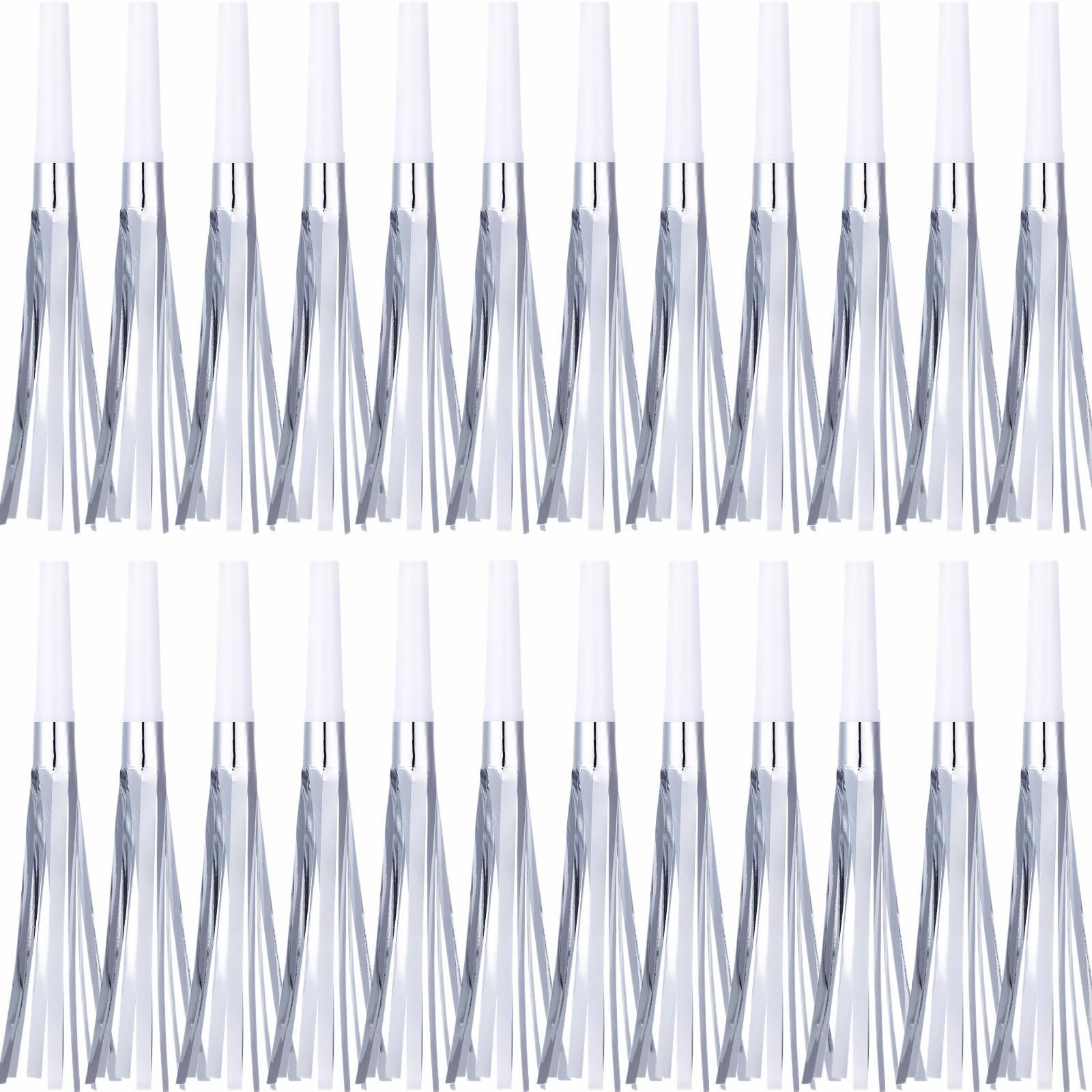 LCPQMZGH 24-pack silver noise makers add party fun and sparkle