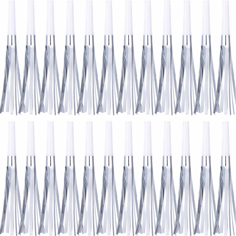 LCPQMZGH 24-pack silver noise makers add party fun and sparkle