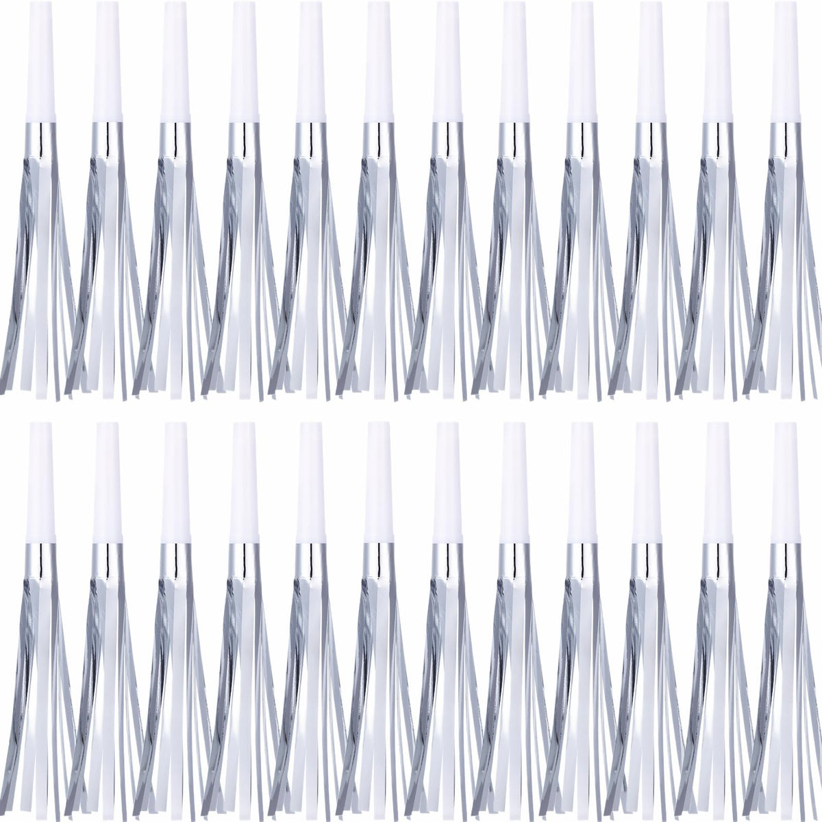 LCPQMZGH 24-pack silver noise makers add party fun and sparkle