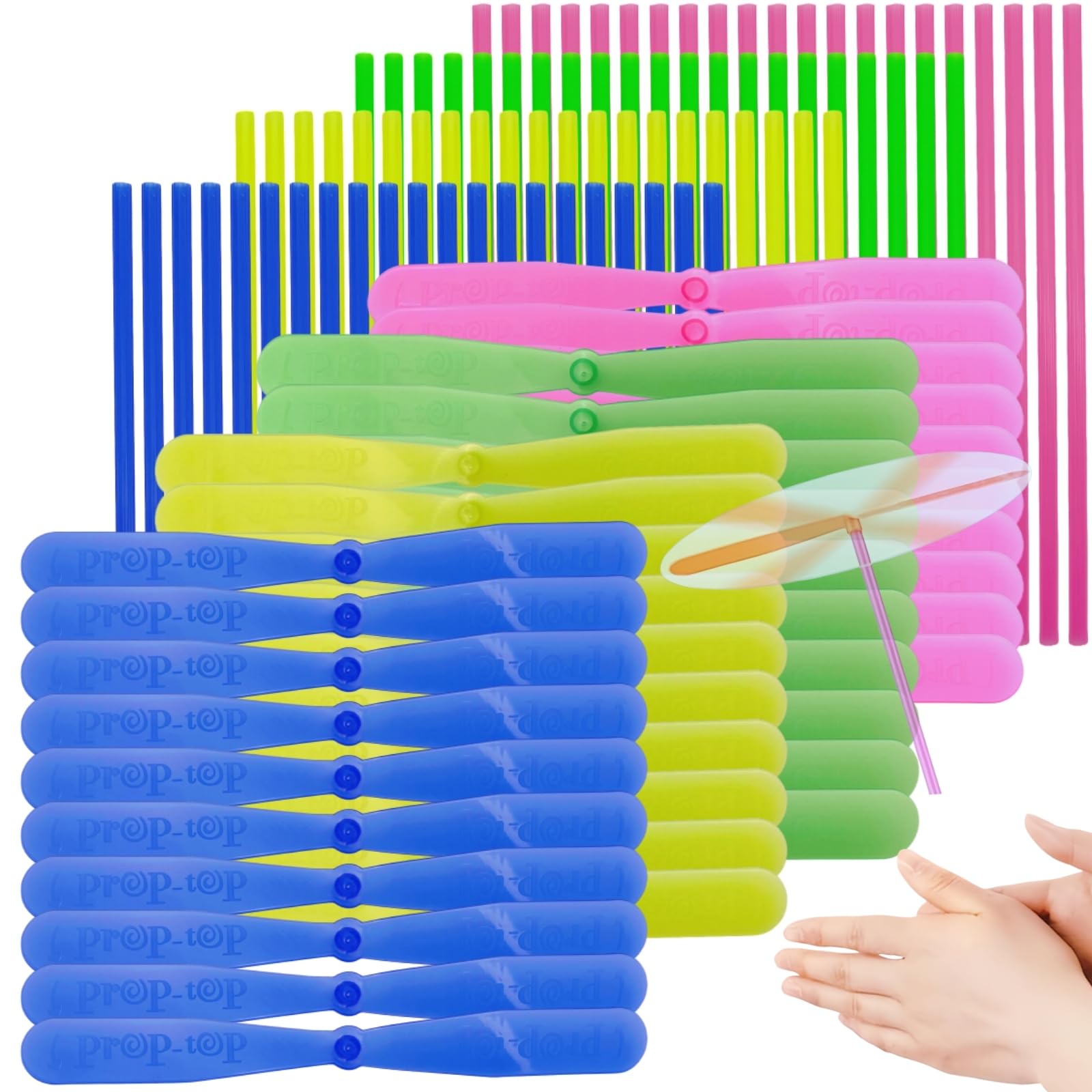 LCPQMZGH hand helicopter spinner propellers in action for outdoor play