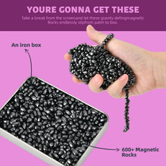 LCVUUK Ferrite Rocks desk toy setup showing creative shaping options