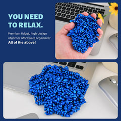 LCVUUK Magnetic Putty Rocks blue resealable container for travel