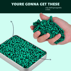 LCVUUK Putty Rocks cyan pebbles on a desk setup for focus.