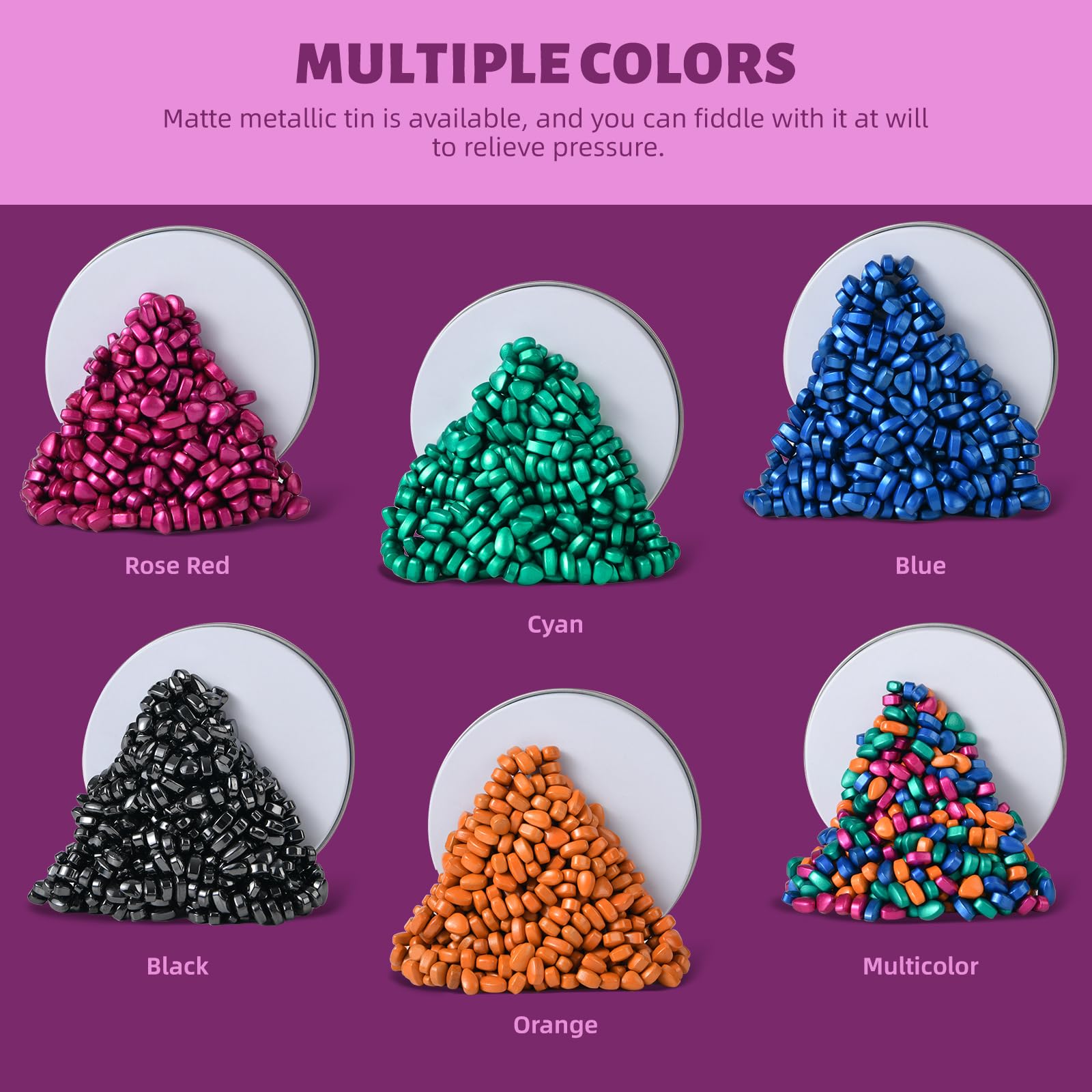 Creative play with LCVUUK ferrite pebbles in Rose Red.