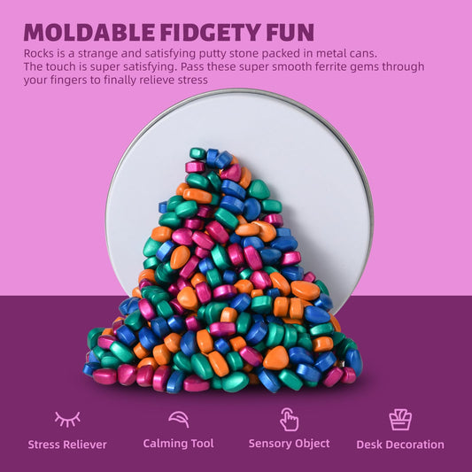 LCVUUK sensory stones multicolor ferrite for tactile play and focus.