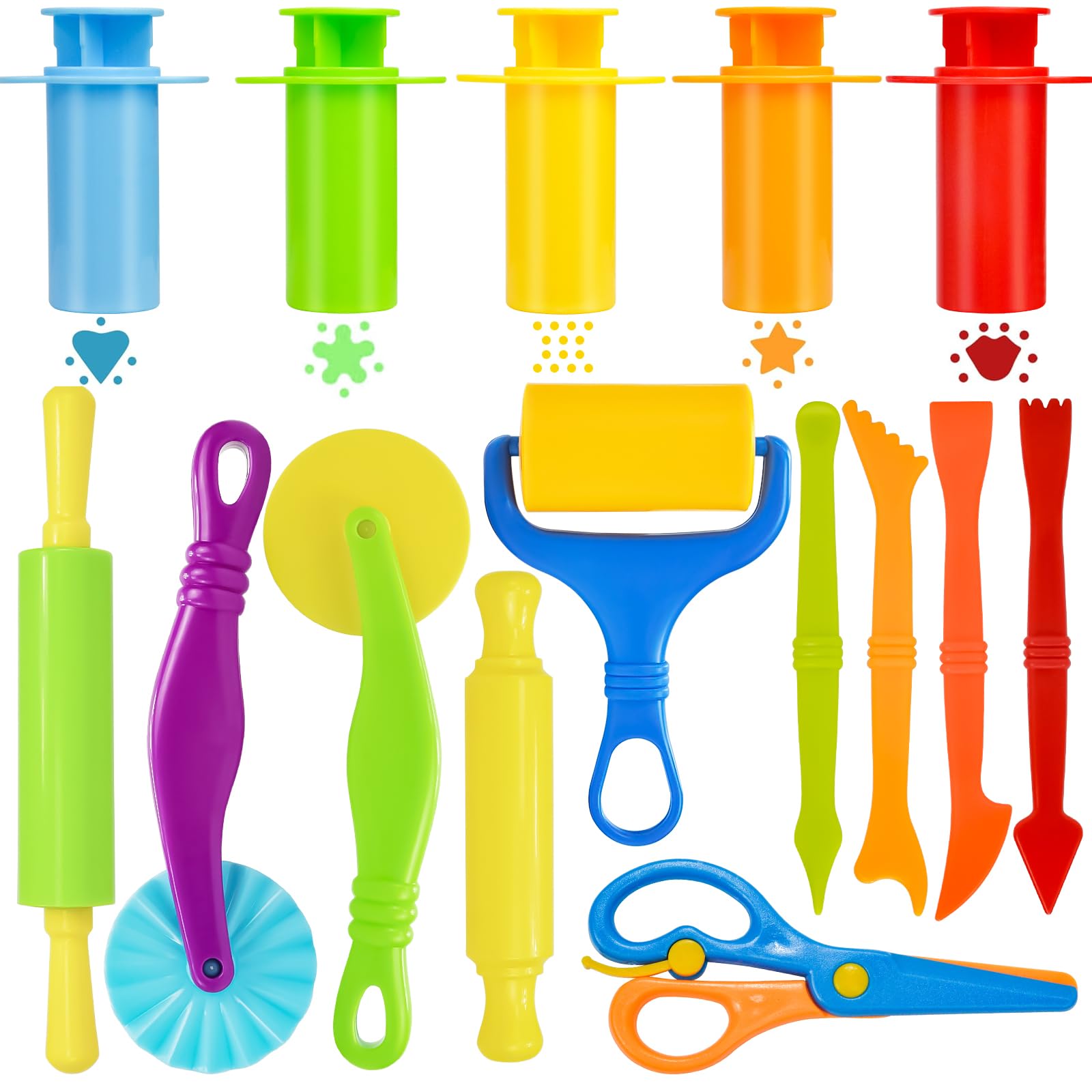 LCY WEDSHI dough tool set in vivid colors encourages imaginative play and fine motor skills.