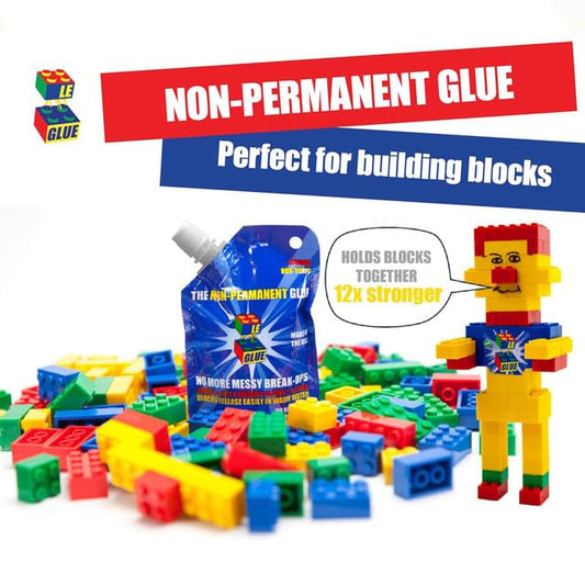 Le Glue application brush applying precise adhesive to bricks.