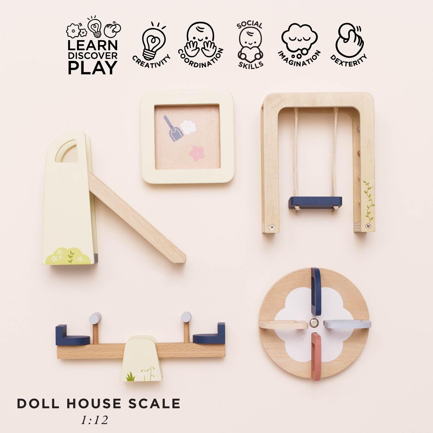 Le Toy Van seesaw promotes cooperative play and balance among mini friends