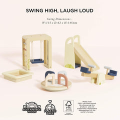 Le Toy Van slide invites quick, energetic turns for backyard-style pretend adventures