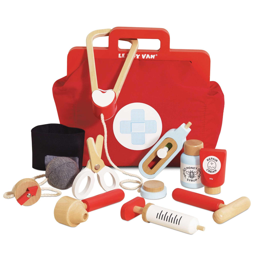 Le Toy Van Honeybake Doctor's bag with tools for imaginative health play