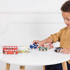 Le Toy Van London Car Set sporty car one speeds through play.