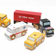 Le Toy Van New York car set taxi sparks urban role-play adventures
