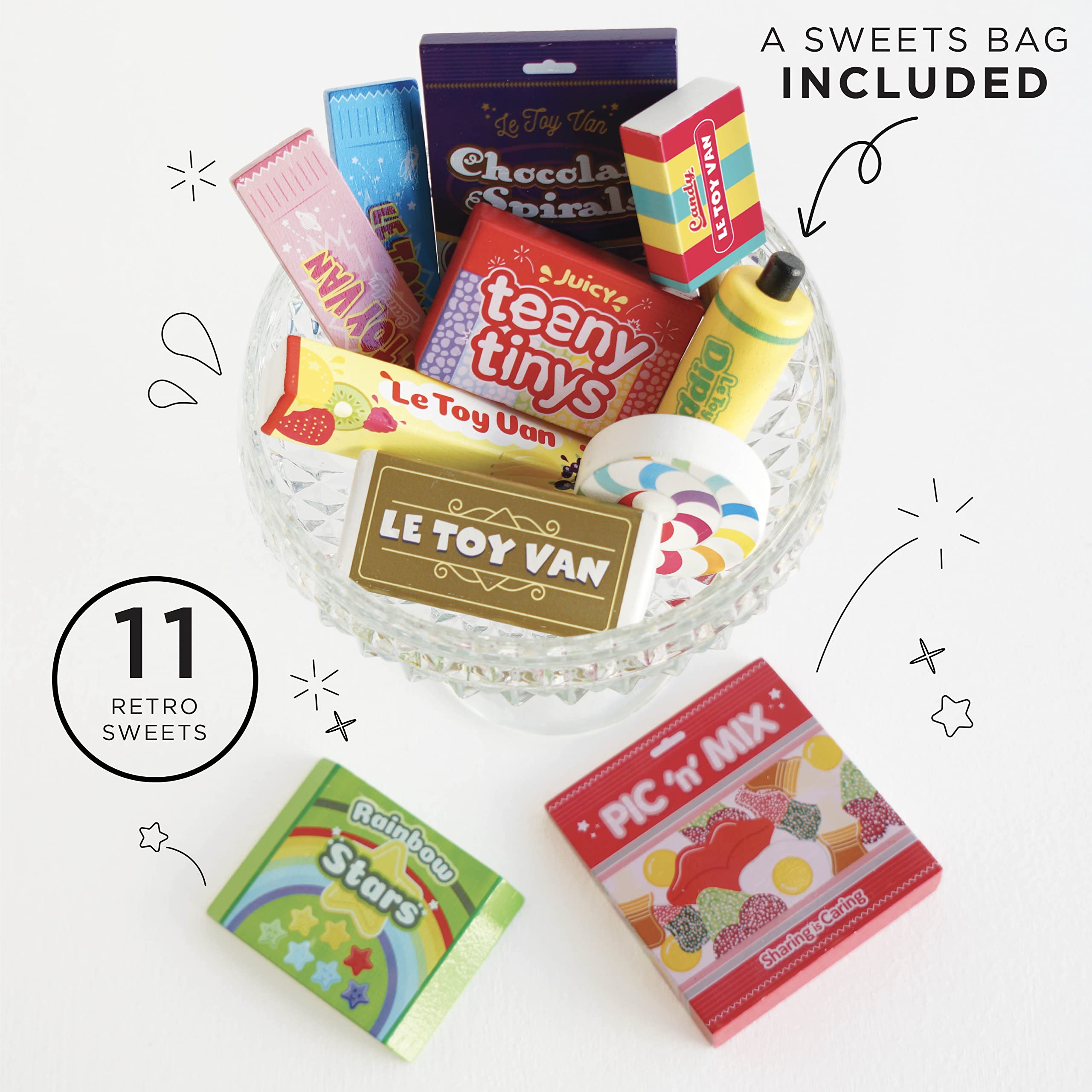 Le Toy Van candy set supports social skills and turn taking during group play