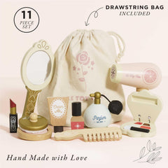 Le Toy Van cosmetics collection with pretend items for storytelling and role play.