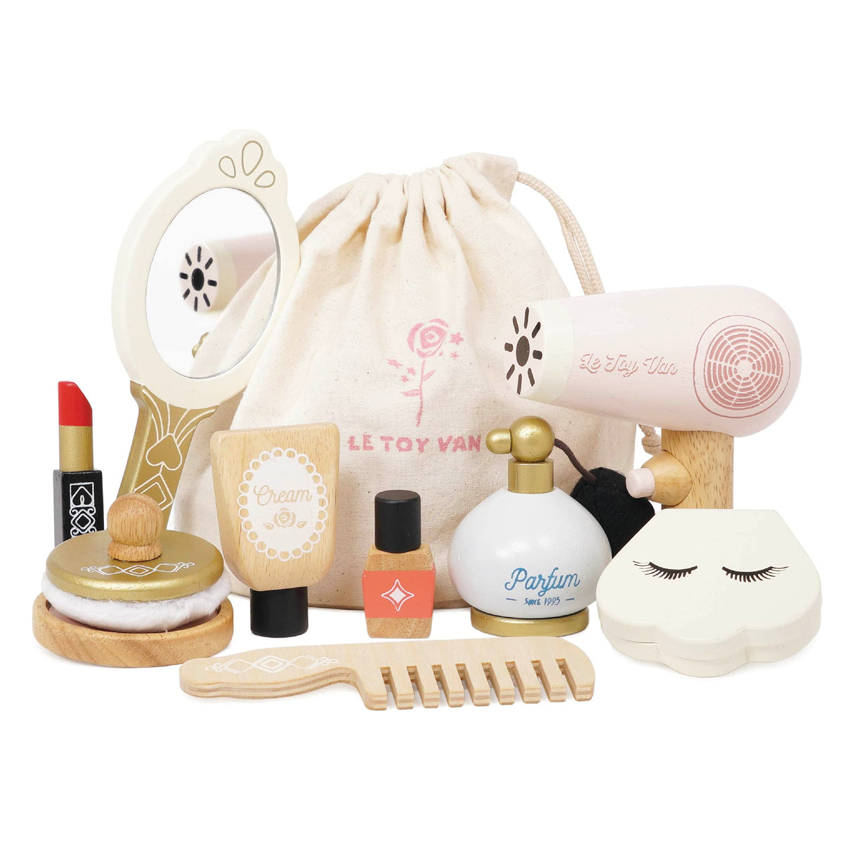 Le Toy Van Star Beauty Bag oven and hob set for imaginative pretend cooking play.