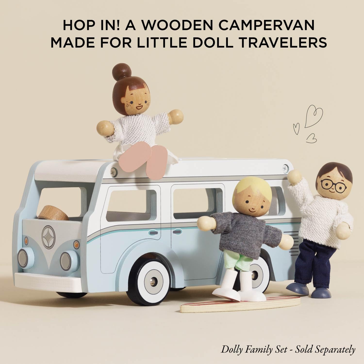 Le Toy Van surfboard included to extend seaside role-play