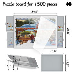 LEABIOLT puzzle board cover protecting unfinished puzzles from dust and pets
