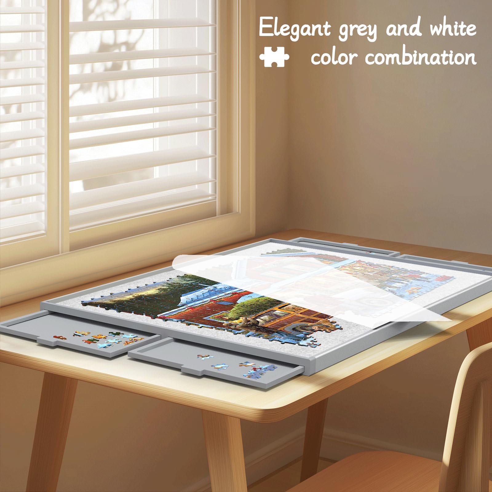 LEABIOLT gray finish puzzle board ideal for gifting puzzlers