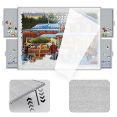 LEABIOLT Puzzle Board with tilting pole for comfortable assembly and viewing angle