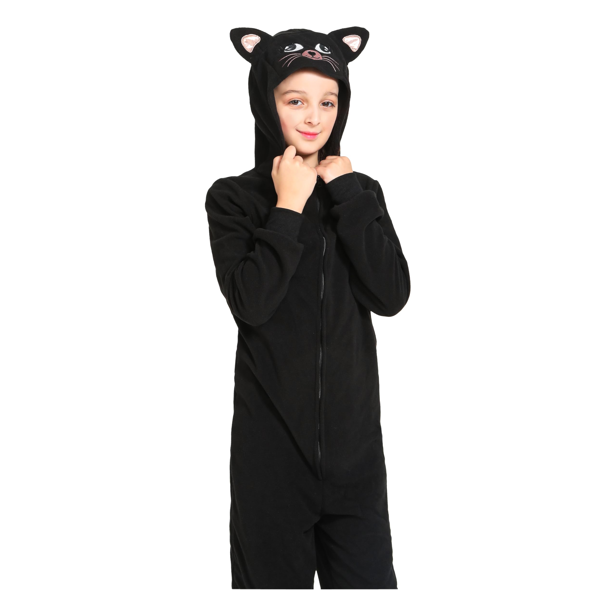 Leadtex kids Halloween animal costume with cute black cat design for party-ready looks.