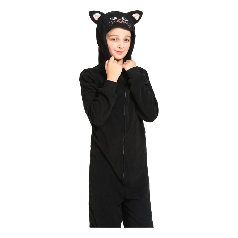 Leadtex kids Halloween animal costume with cute black cat design for party-ready looks.