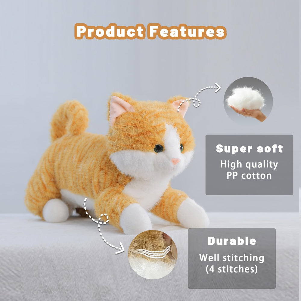 Leahaoe large weighted cat orange nap-time scene invites relaxation.