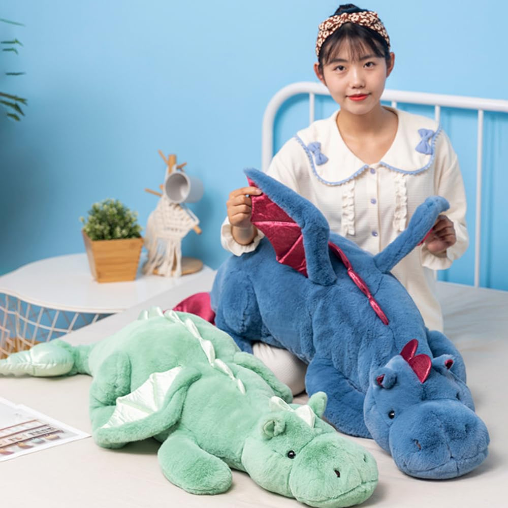Leahaoe weighted dragon 43-3 in-bedroom cozy scene for bedtime comfort.