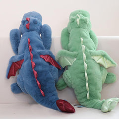 Leahaoe weighted dragon plush on bed, ideal for bedtime comfort