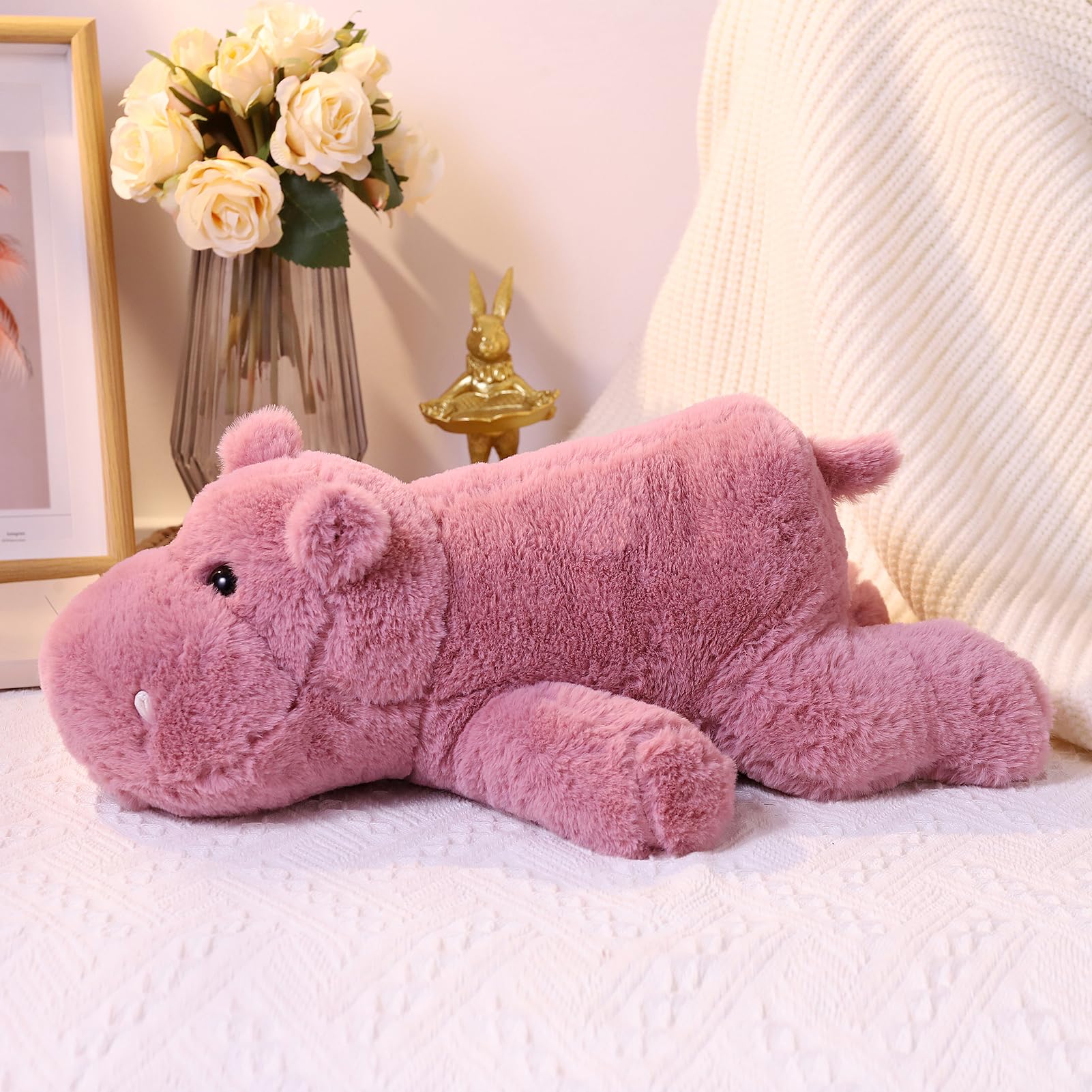Leahaoe weighted hippo gift idea for comfort and security.