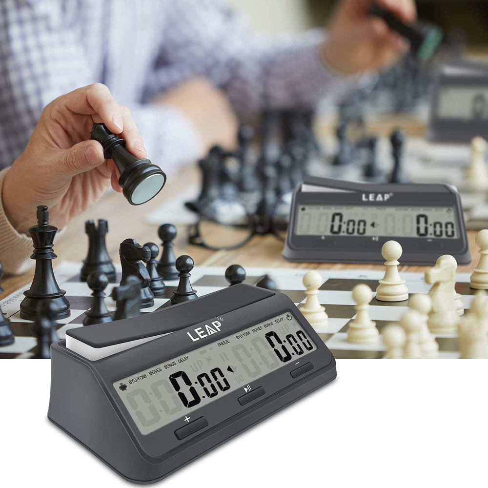LEAP Chess Clock 9921 move counter display aiding game tracking