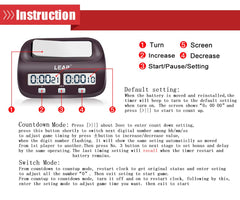 LEAP Chess Clock alarm function provides audible reminders for pressure-free moves