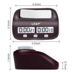 LEAP Chess Clock battery compartment highlighting portable power with AA battery