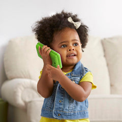LeapFrog Chat and Count Emoji Phone Green emoji with sound effects enhances pretend play.