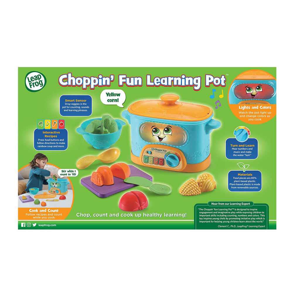 LeapFrog broccoli with cheese moment emphasizes pretend nutrition in meals.