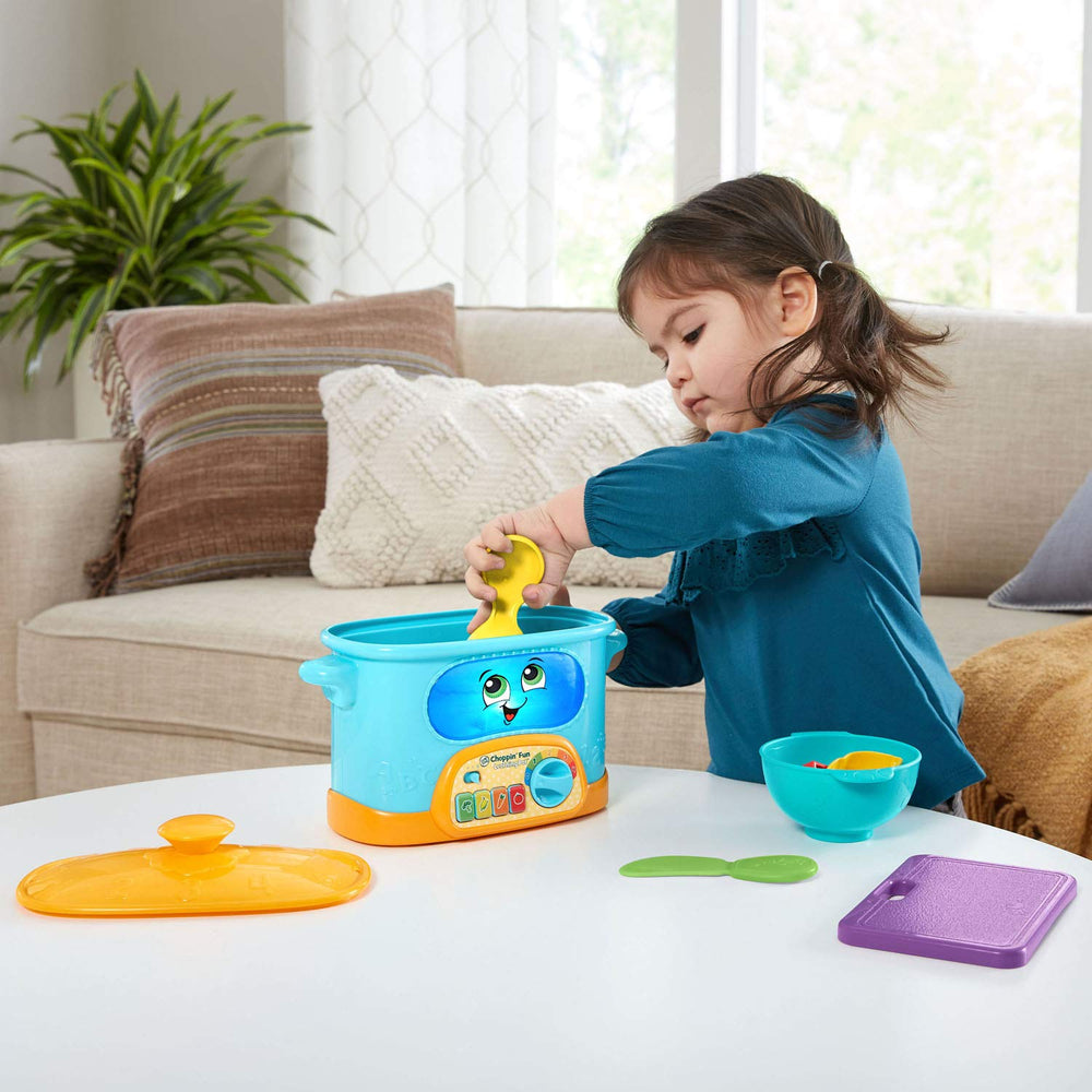 LeapFrog rainbow soup idea invites color naming and sequencing.