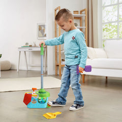 LeapFrog Clean Sweep spray bottle and accessories support pretend cleanup