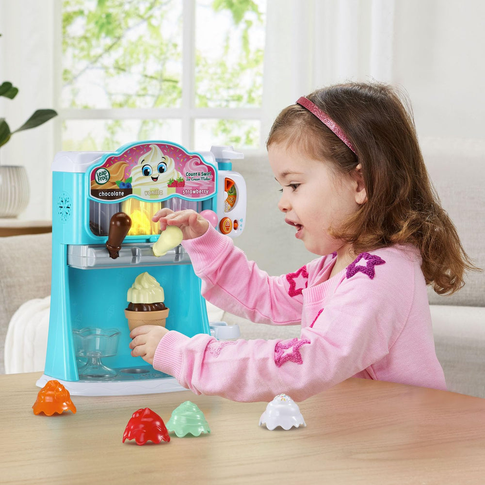 Counting pump on LeapFrog Count and Swirl helps practice numbers during play