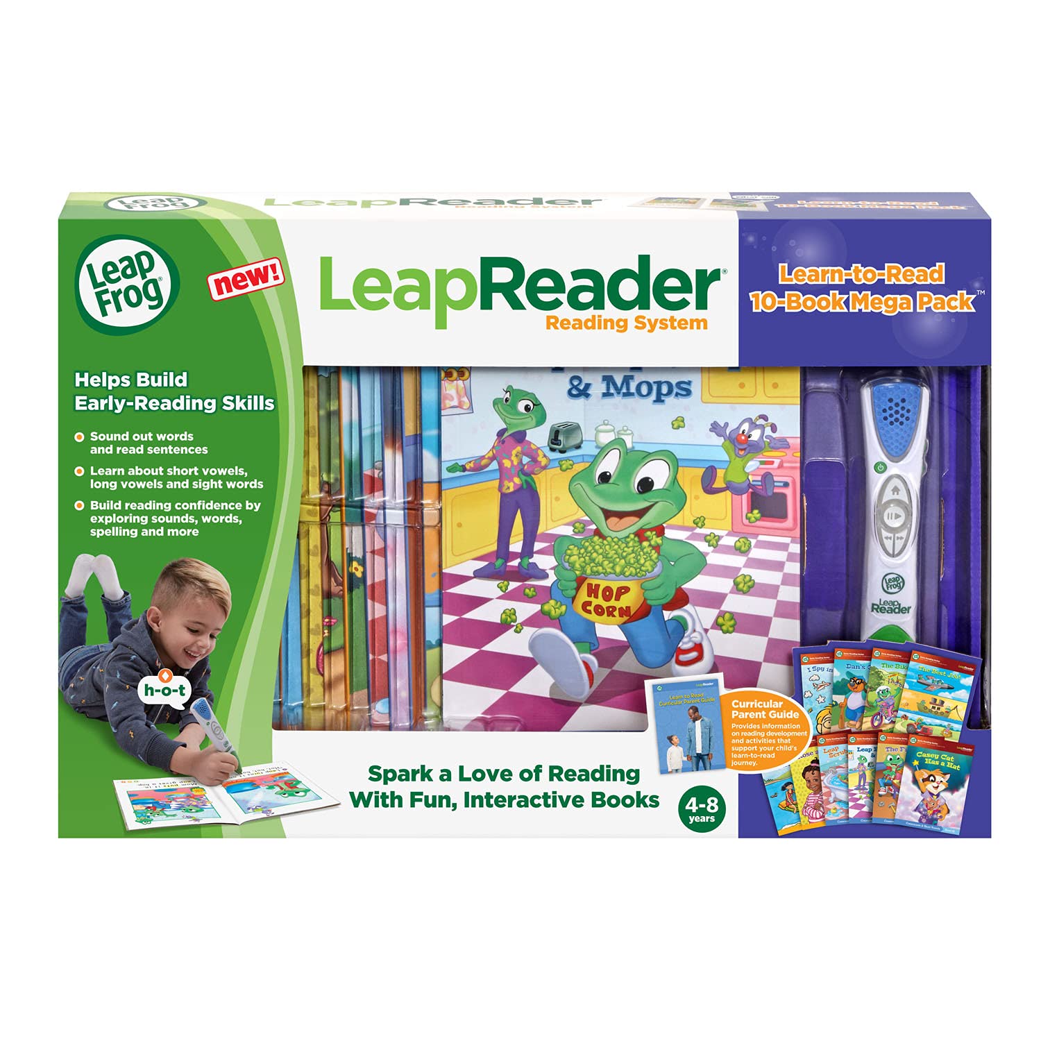 LeapFrog LeapReader suitable for ages 4-8, growing with the child’s reading journey