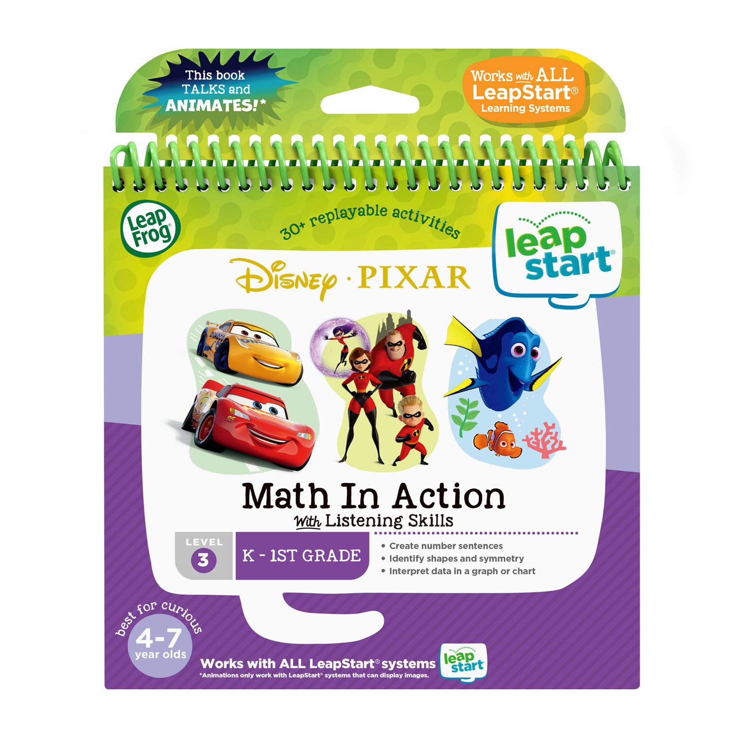 LeapFrog LeapStart 3D Disney Pixar Pals Math Book cover invites curiosity and early math exploration.