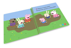 Child uses the stylus to tap pictures, encouraging active participation