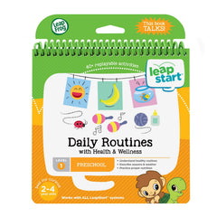 LeapFrog LeapStart daily routines book cover promoting healthy morning and bedtime activities.