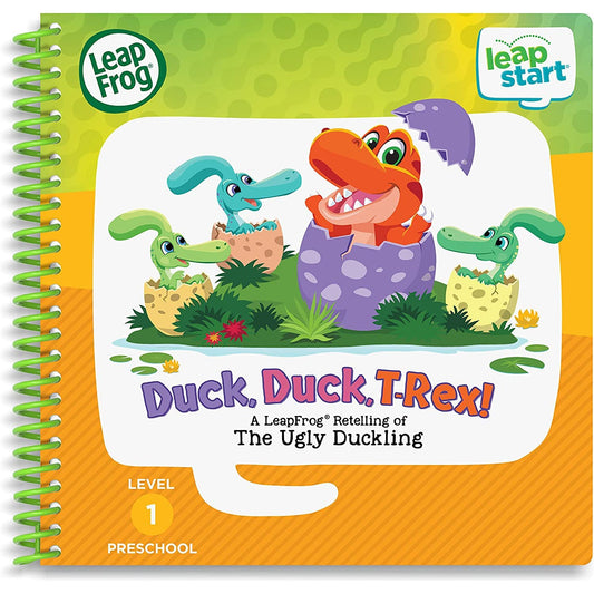 LeapFrog LeapStart Duck, Duck, T-Rex! cover highlights Ty’s story and supports early literacy curiosity.