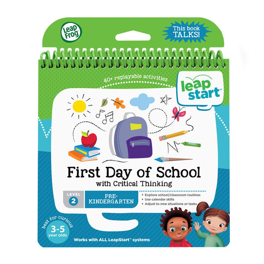 LeapFrog LeapStart first day book open for classroom prep.