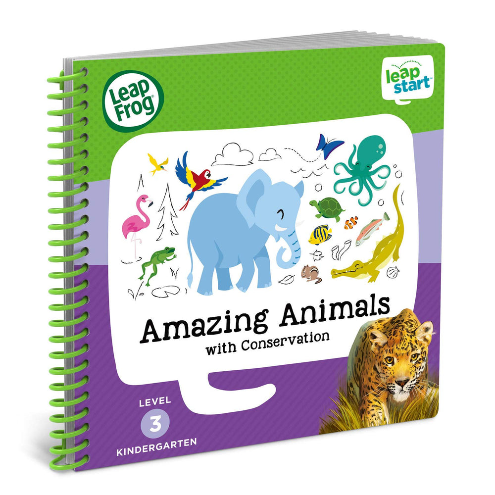 LeapFrog LeapStart activity page with animal movement prompts for curiosity