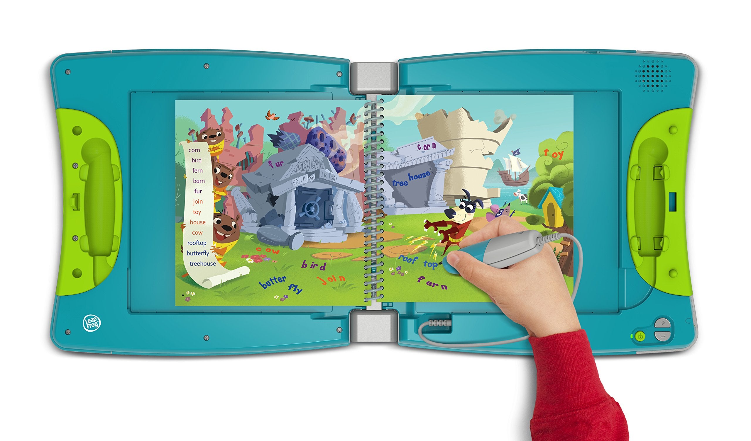 LeapFrog LeapStart vocabulary activities promote word-building and fluent reading through replayable tasks.