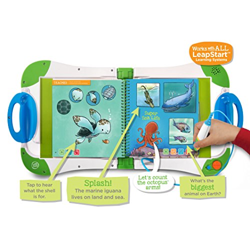 Stylus touch on page demonstrates hands-on learning with LeapStart.