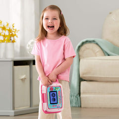 LeapFrog LeapTop Touch Pink take-along handle enables travel-friendly learning