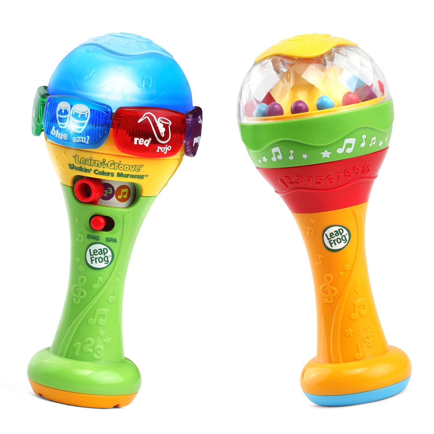 LeapFrog Learn and Groove Shakin' Colors Maracas beads engage sensory play