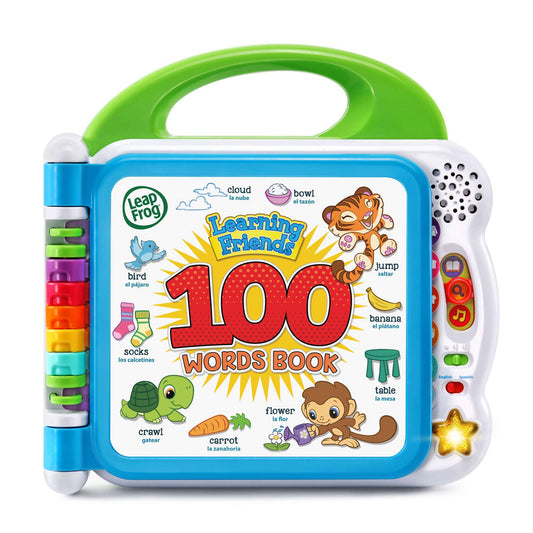 LeapFrog Learning Friends 100 Words Book cover in bright colors supports early reading curiosity.